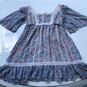 Knee length peasant dress